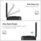 HOMCOM 40L Dual Compartment Rubbish Bin, with Soft-Close Lid - Black