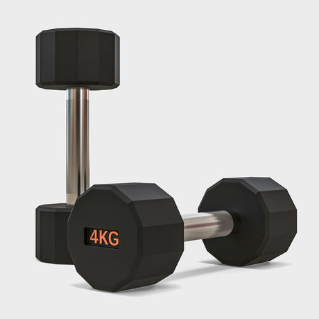 SPORTNOW Dumbbells Weights Set with 12-Sided Shape and Non-Slip Grip for Men Women Home Gym Workout, 2 x 4kg