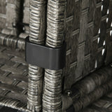 Outsunny Seven-Piece Firepit Table Rattan Sofa Set - Grey