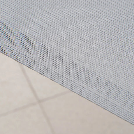 Outsunny Set of Four Stackable Mesh Seat Chairs - Dark Grey