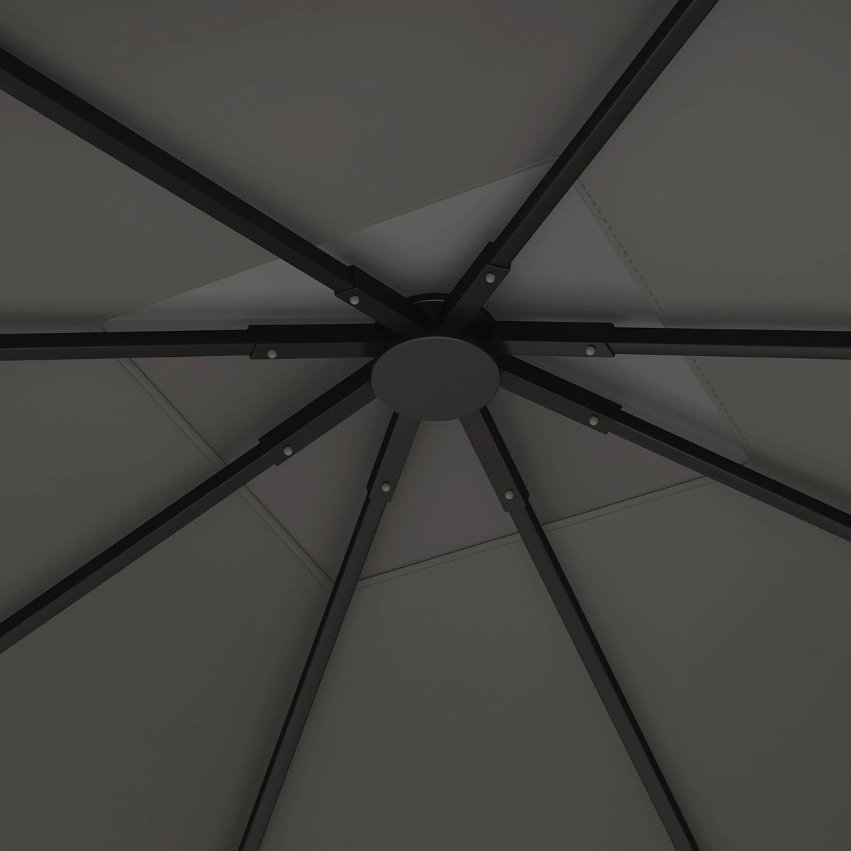 Outsunny 3 x 3(m) Gazebo Canopy Replacement Cover, Garden Gazebo Roof Replacement with Drain Holes, Water Resistant PVC Coating, 370g/, UPF30+, TOP COVER ONLY, Grey