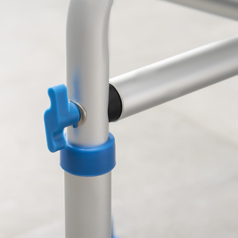 HOMCOM 44-51.5cm Aluminium Frame Shower/Bath Stool - Blue