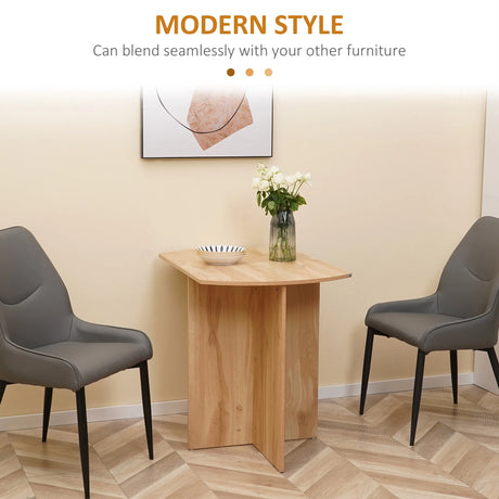 HOMCOM Four-Person Drop Leaf Dining Table - Wood-Effect