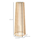 Outsunny Patio Garden Solar Powered Lights Woven Resin Wicker Lantern Auto On/Off