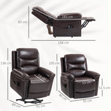 HOMCOM Power Lift Recliner Chair with Vibration Massage, Heat, USB - Brown