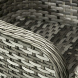 Outsunny Seven-Piece Rattan Dining Set - Grey