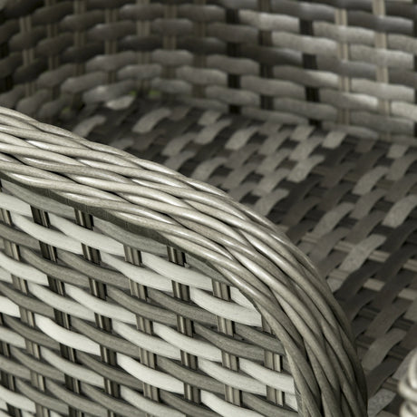 Outsunny Seven-Piece Rattan Dining Set - Grey