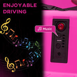 AIYAPLAY Angry Bird Licensed Waltzer Car, 12V Kids Bumper Car w/ Joysticks, Remote, Music LED Lights, Pink