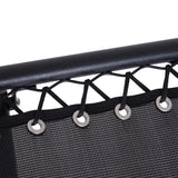 Outsunny Folding Zero Gravity Chairs, 3 Pieces Adjustable Sun Lounger and Table Set with Cup Holder and Headrest, Patio Bistro Set with Reclining Garden Chairs for Outdoor, Black