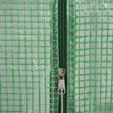 Outsunny Walk in Greenhouse with Shelves Steeple Green House for Garden Grow House Removable Cover 143x138x190cm, Green