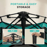 PawHut Cat Tent, 3-Tier Portable Pet Tent for Indoor Outdoor, Cat House with Multi-Door, Carry Bag, Breathable Mesh
