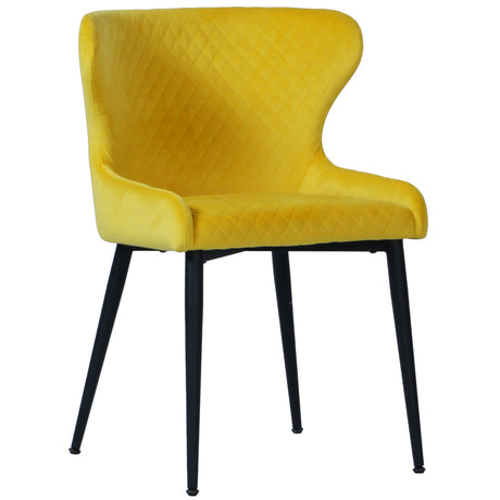 Orbit Chair Yellow Velvet