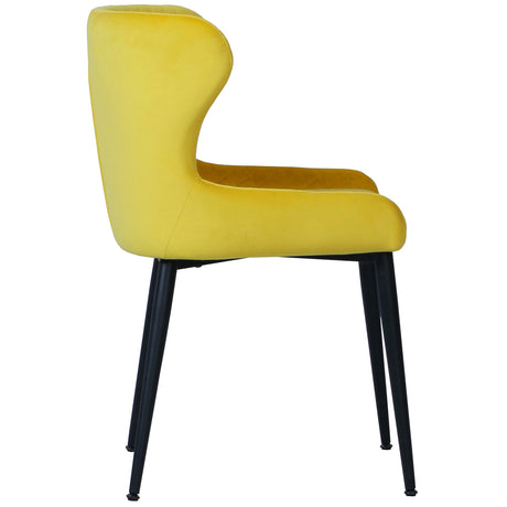 Orbit Chair Yellow Velvet
