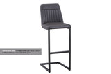 (VPR03I) Vintage Grey Leather Bar Stool  (Pack of Two)