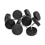 19mm Black Rubber Glides