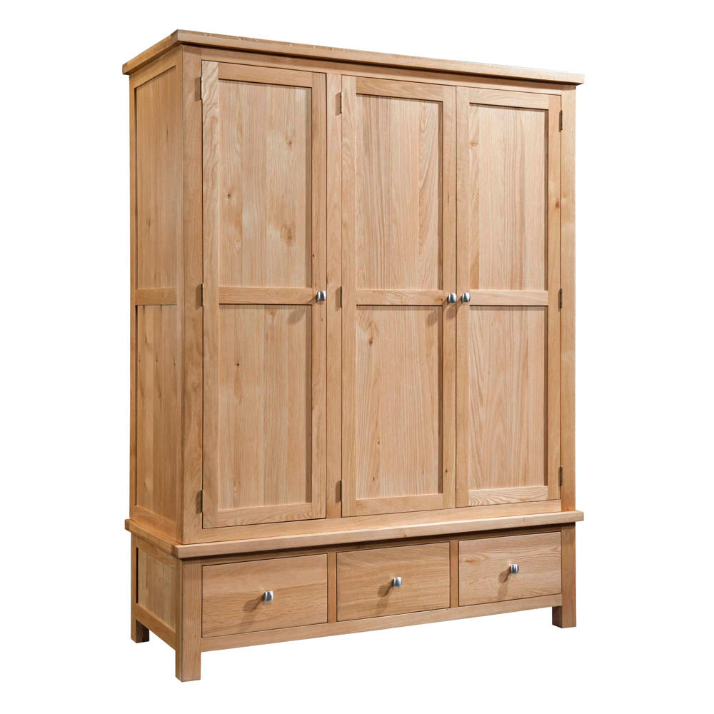 Triple Wardrobe With 3 Drawers