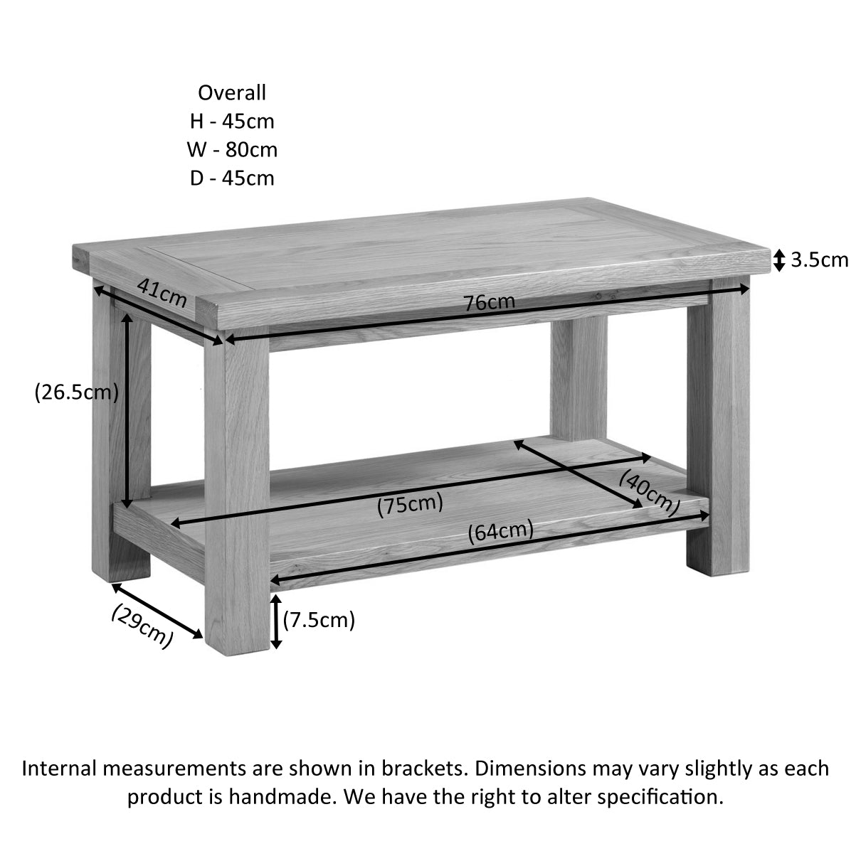 Small Coffee Table With Shelf