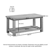 Large Coffee Table With Shelf