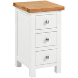 Compact 3 Drawer Bedside (DPT009 - WHITE)