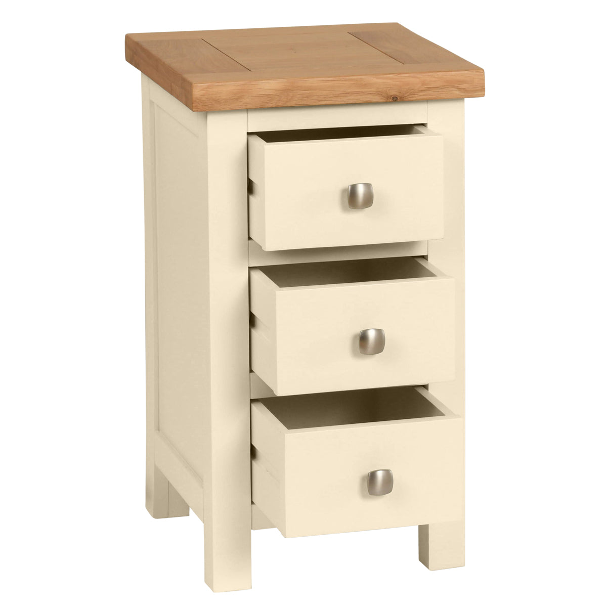 Compact 3 Drawer Bedside (DPT009 - IVORY)