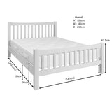 5' Slatted Bed (DPT043 - IVORY)