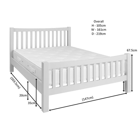 5' Slatted Bed (DPT043 - IVORY)