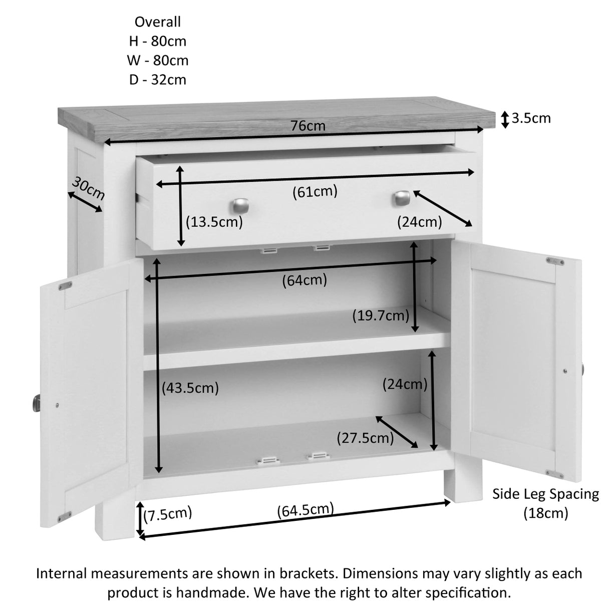 Compact Sideboard (DPT050 - WHITE)