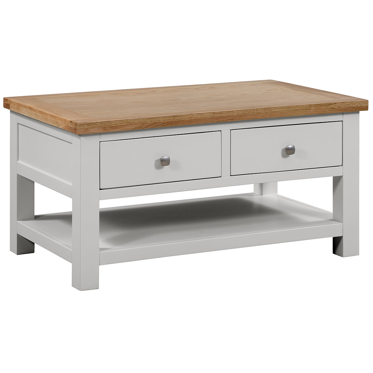 Coffee Table With 2 Drawers (DPT068 - MOON GREY)