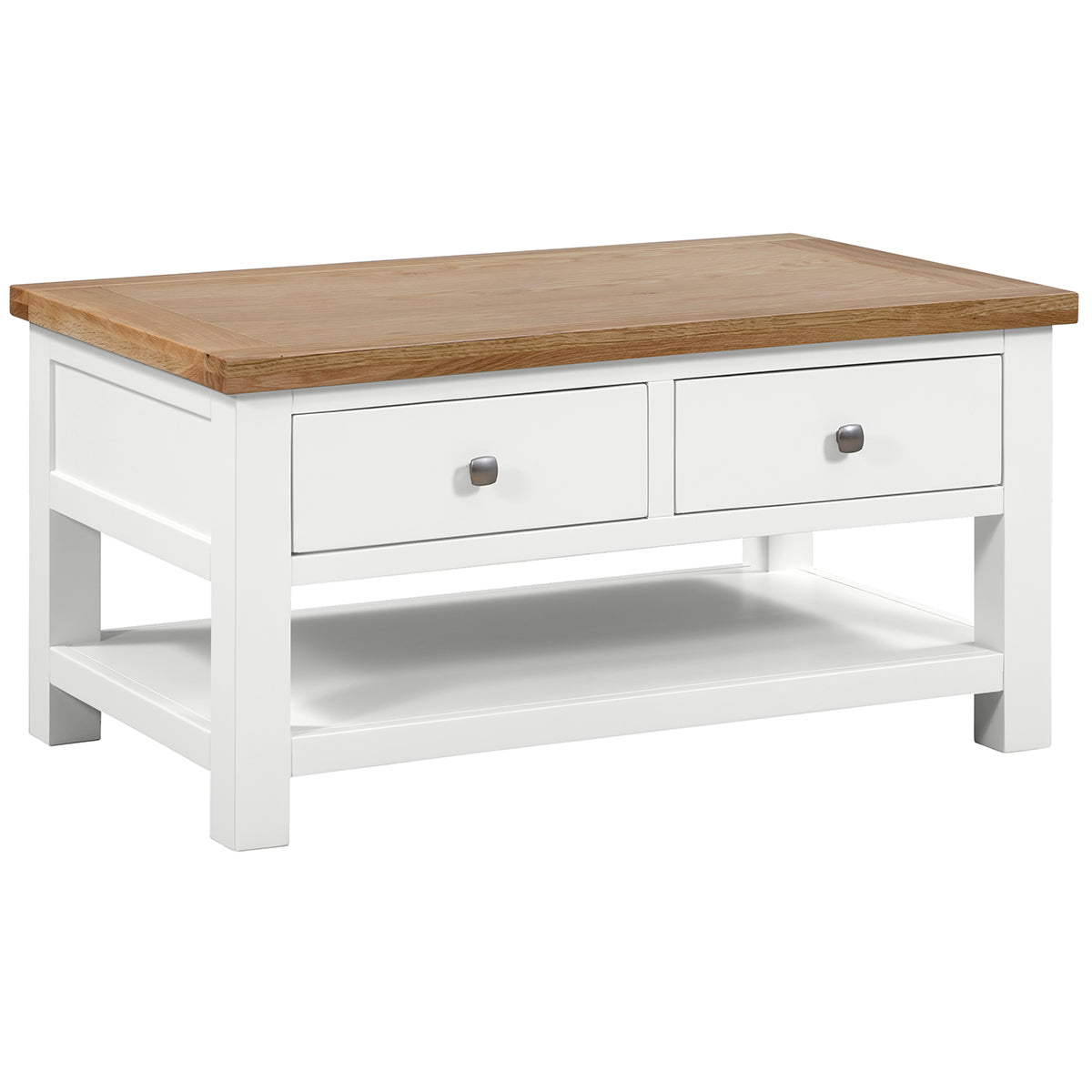 Coffee Table With 2 Drawers (DPT068 - WHITE)