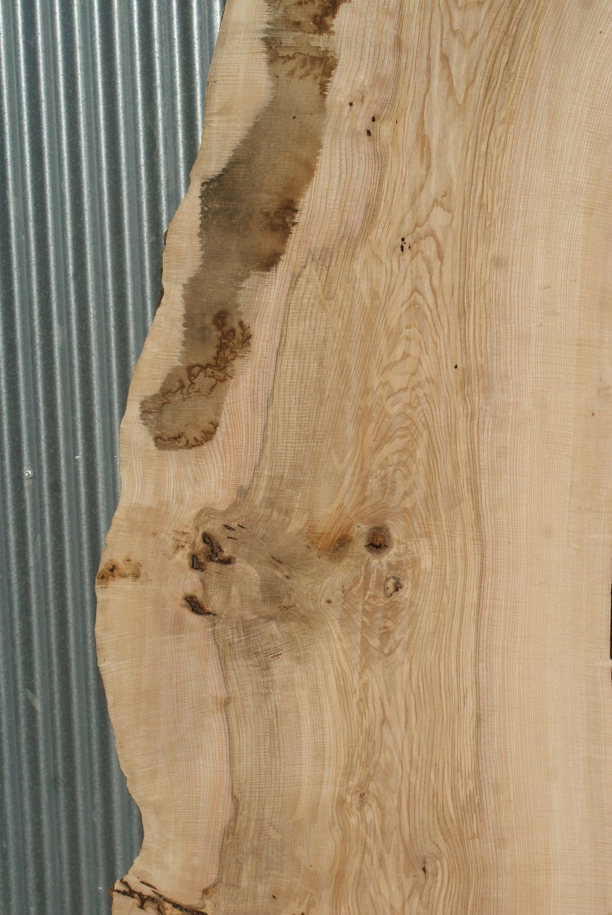 Large Single Slab Of Olive Ash. 2680 L x 865 - 702 W x 44 D mm (275)