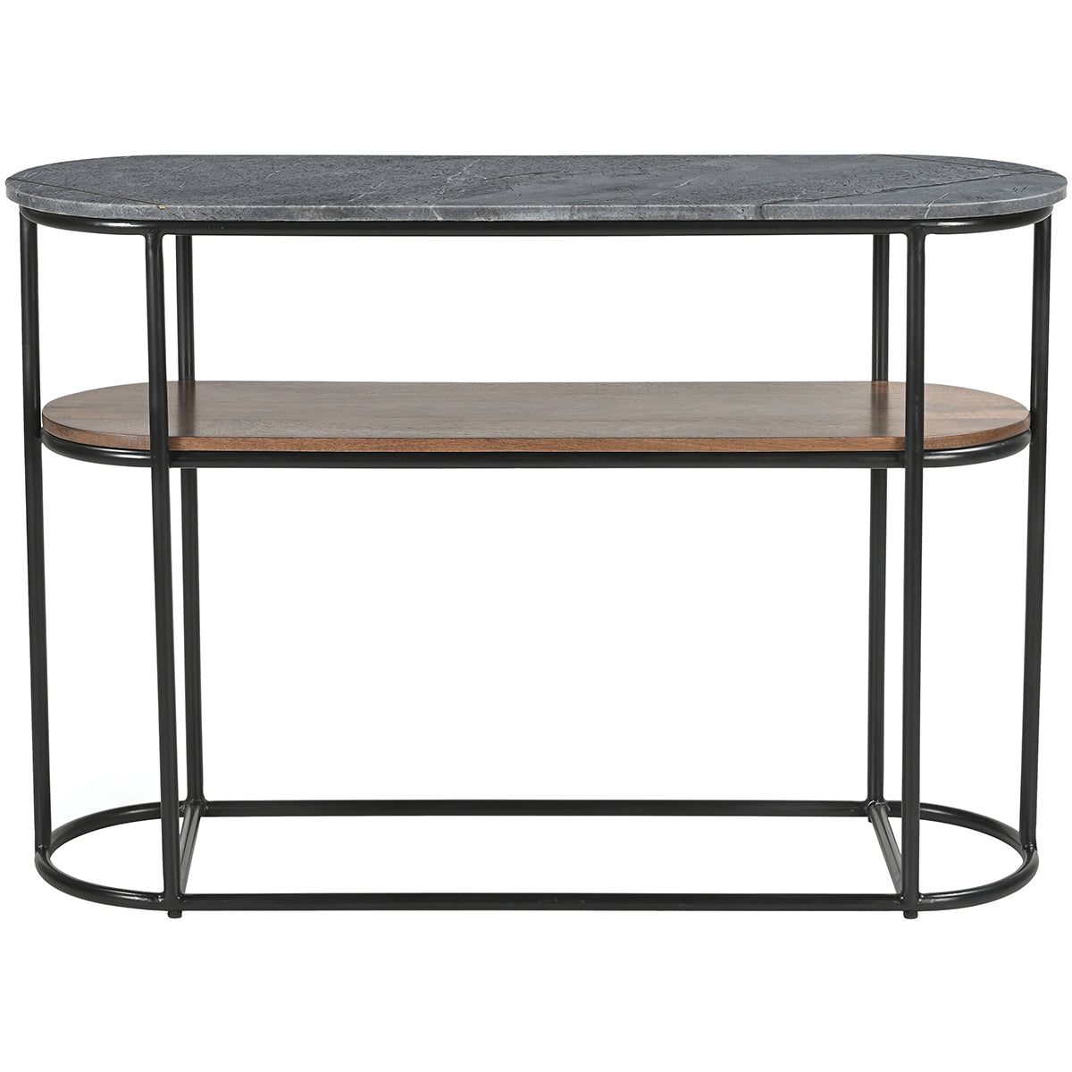 MARBLE AND WOOD CONSOLE TABLE (ELI003G)