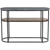 MARBLE AND WOOD CONSOLE TABLE (ELI003G)