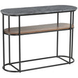 MARBLE AND WOOD CONSOLE TABLE (ELI003G)