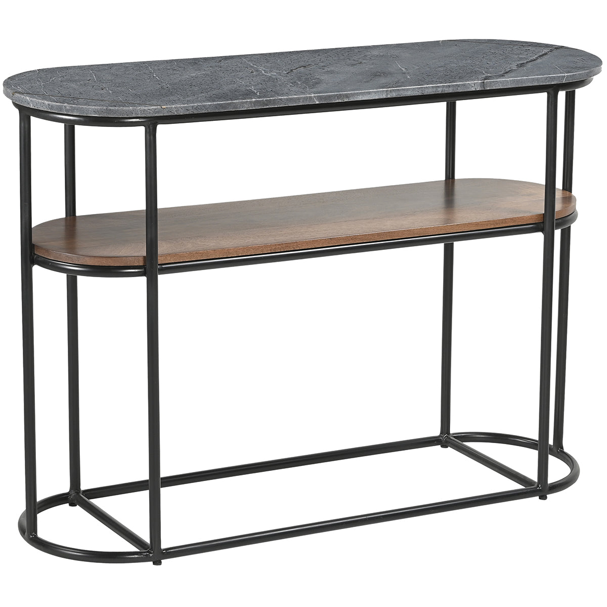 MARBLE AND WOOD CONSOLE TABLE (ELI003G)