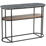 MARBLE AND WOOD CONSOLE TABLE (ELI003G)