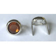 9mm 2 Prong Amber Crystal Upholstery Nail  Pack 10 pcs