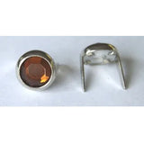 9mm 2 Prong Amber Crystal Upholstery Nail  Pack 10 pcs