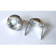 9mm 2 Prong Clear Crystal Upholstery Nail  Pack 10 pcs