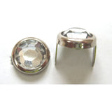 13mm 2 Prong Clear Crystal Upholstery Nail  Pack 10 pcs