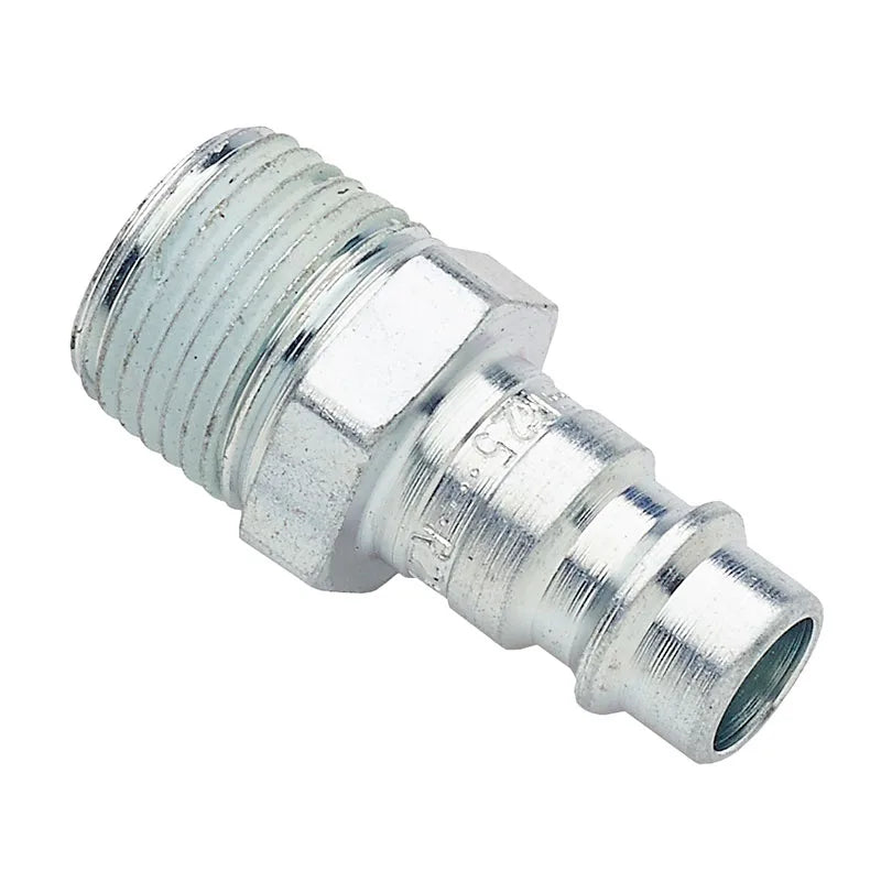 3/8 inch BSPT Male Plug, Steel Nickel Plated