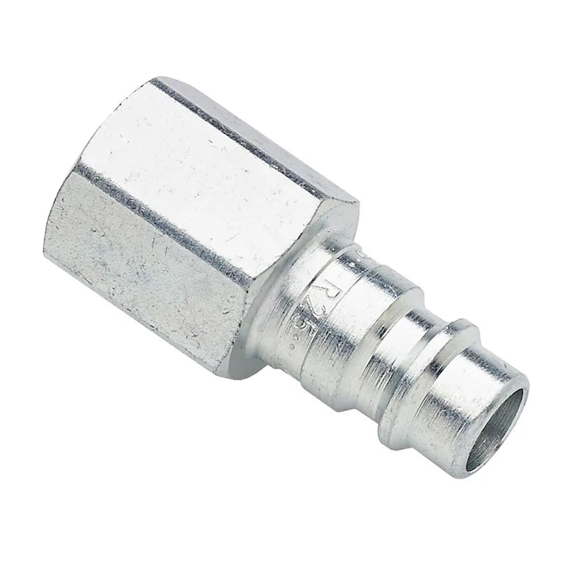 1/4 inch BSPP Female Plug, Steel Nickel Plated