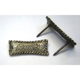 Braided Floral Satin Nickel Decorative Upholstery Nail