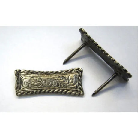 Braided Floral Satin Nickel Decorative Upholstery Nail