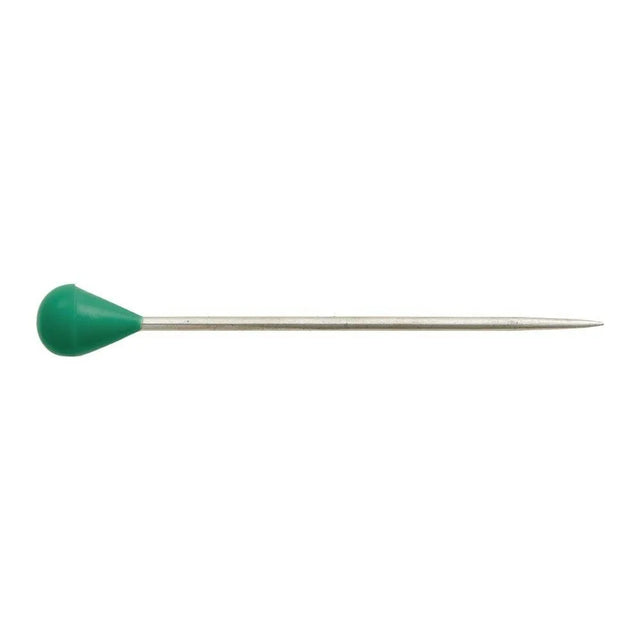 4/0 x 50mm Plastic Headed Upholstery Pin  Green