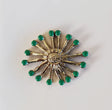 40mm Nickel/Green Sunburst Decorative Upholstery Nail