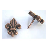 18mm x 15mm Fleur De Lis Copper Oxford Decorative Upholstery Nail