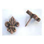 18mm x 15mm Fleur De Lis Copper Oxford Decorative Upholstery Nail