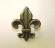 35mm x 27mm Fleur De Lis Brass Oxford Decorative Upholstery Nail