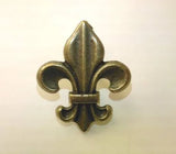 43mm x 36mm Fleur De Lis Brass Oxford Decorative Upholstery Nail