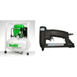 Bambi 15 Ltr Compact Silent Air Compressor Kit  with HEICO Staple Gun